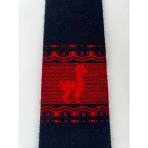 Artesania Landa ‎ Alpaca Men's Tie Blue Wool Necktie Peru Knit